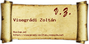 Visegrádi Zoltán névjegykártya