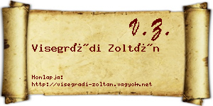 Visegrádi Zoltán névjegykártya