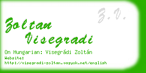 zoltan visegradi business card